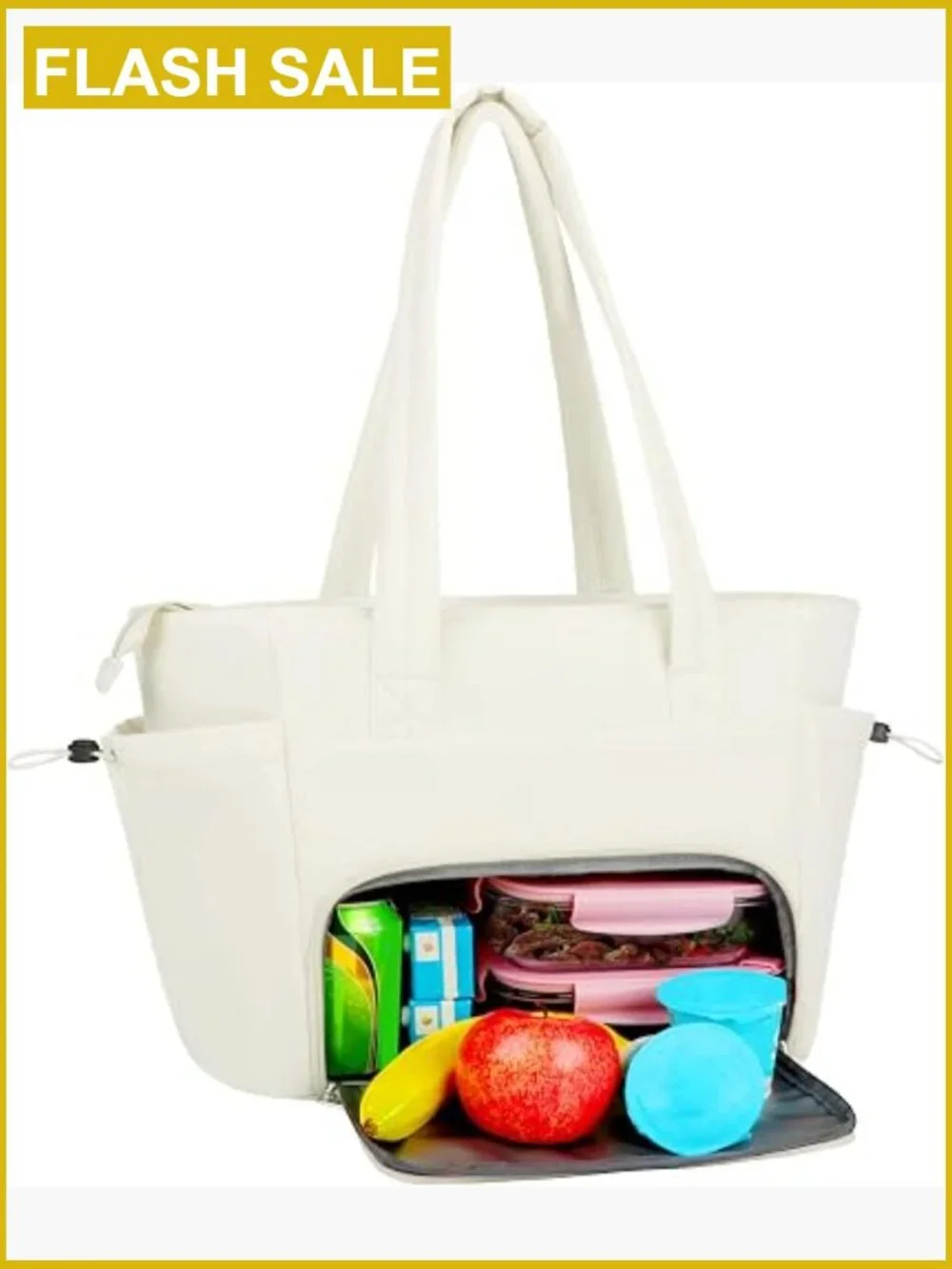 2-in-1 Laptop Tote with Insulated Lunch Compartment, 15.6